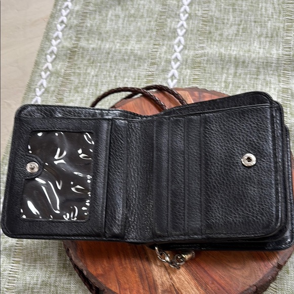 Brighton Black and Brown Leather Crossbody Bag - Picture 5 of 6